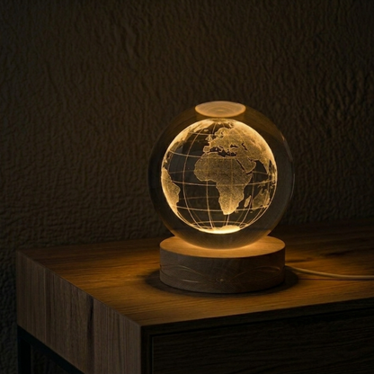 Bola de cristal con globo terraqui de la tierra | Kyllife