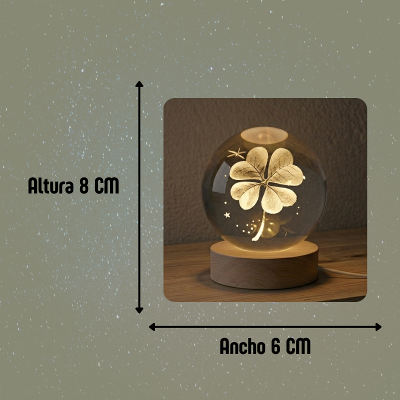 Medida de una lámpara de bola de cristal | Kyllife