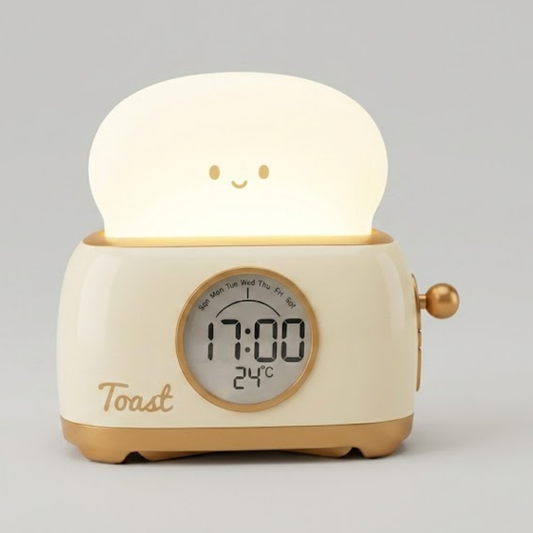 Reloj tostadora con luz cálida y relajante