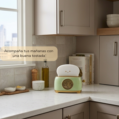 Reloj tostadora con luz cálida y relajante